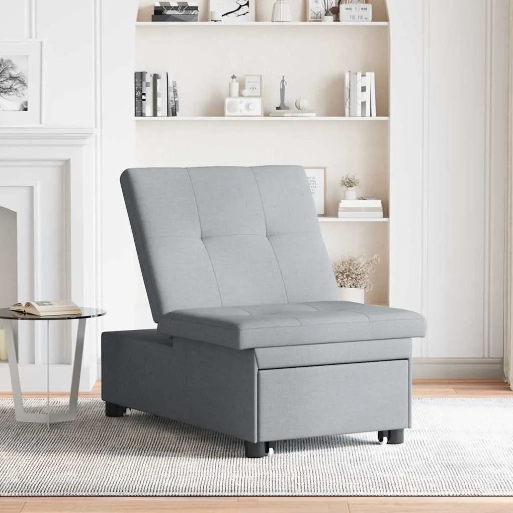 vidaXL Καναπές Κρεβάτι 3 σε 1 - Σχέδιο Pull-Out σε Ανοιχτό Γκρι Υφασμάτινο