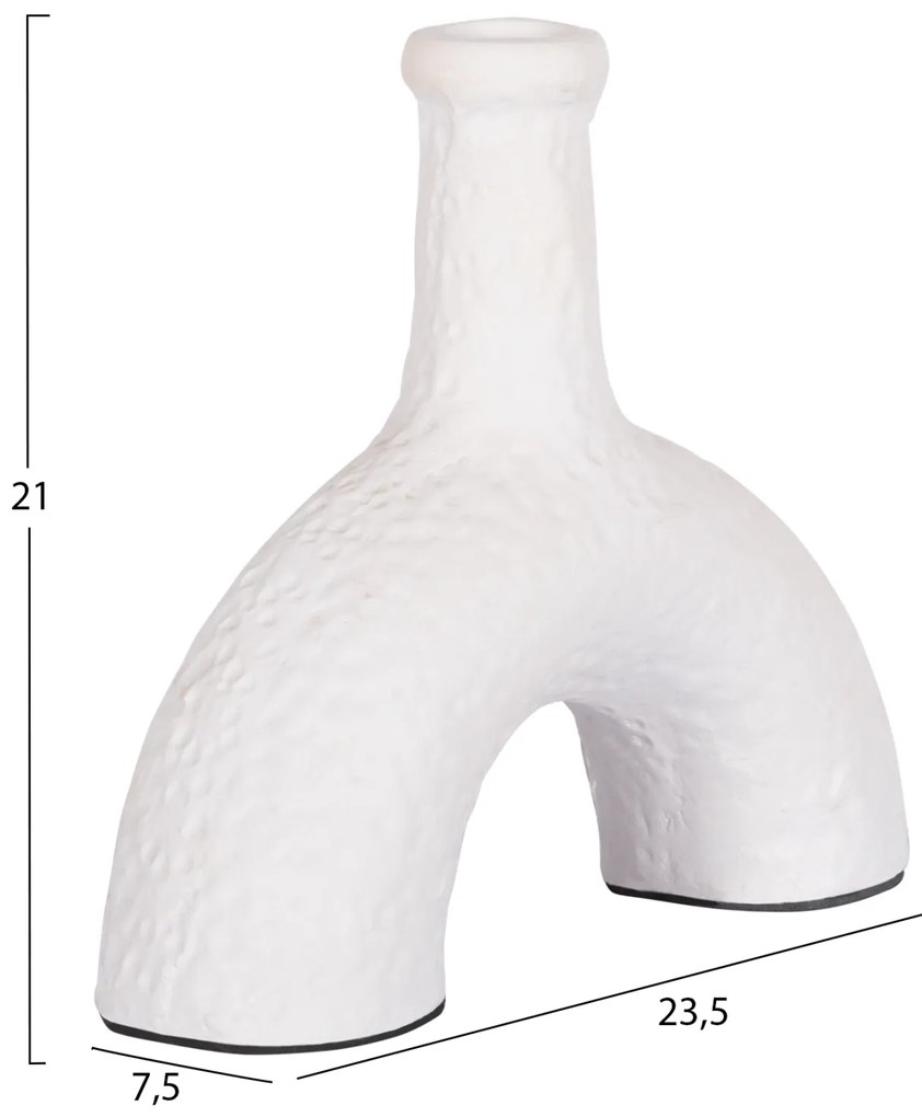 ΔΙΑΚΟΣΜΗΤΙΚΟ ΒΑΖΟ ΣΕΙΡΑ CLAYVON HM4403 ΤΕΡΑΚΟΤΑ ΣΕ ΛΕΥΚΟ 23,5x7,5x21Υεκ. - HM4403