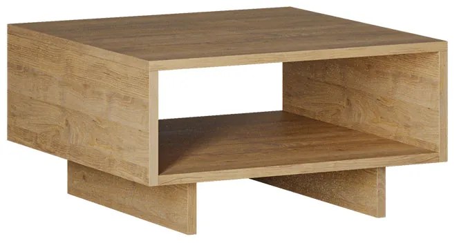 Τραπέζι σαλονιού Hola pakoworld μελαμίνης oak 60x60x32εκ