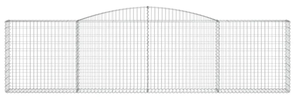 vidaXL Συρματοκιβώτια Τοξωτά 4 τεμ. 400x30x100/120 εκ. Γαλβαν. Ατσάλι