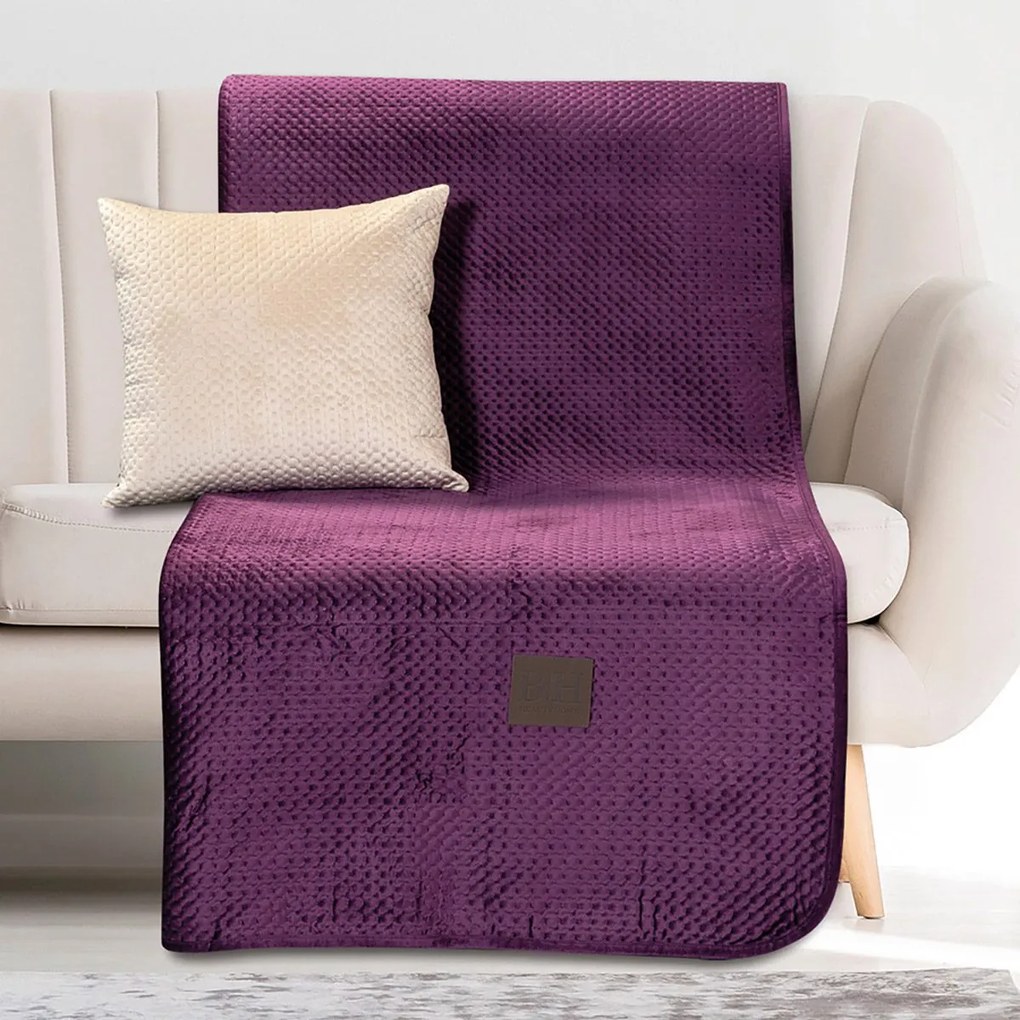 Ριχτάρι Τριθέσιο Velvety 180x300 Art 8411 Μωβ Beauty Home