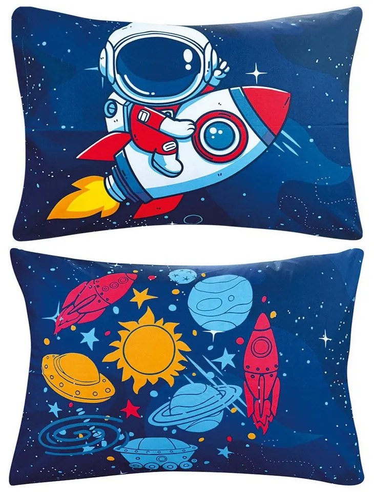 Μαξιλαροθήκες Παιδικές Sirius (Σετ 2τμχ) Blue Kentia 50Χ70 100% Cotton