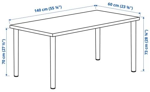 LAGKAPTEN/ADILS γραφείο, 140x60 cm 894.171.56