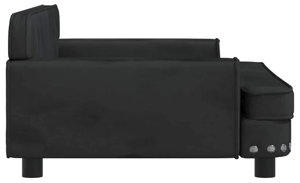 vidaXL Καναπές Παιδικός Μαύρο 90x53x30 εκ. από Βελούδο