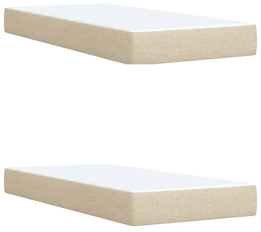 ΚΡΕΒΑΤΙ BOXSPRING ΜΕ ΣΤΡΩΜΑ ΚΡΕΜ 200X200 ΕΚ. ΥΦΑΣΜΑΤΙΝΟ 3289487