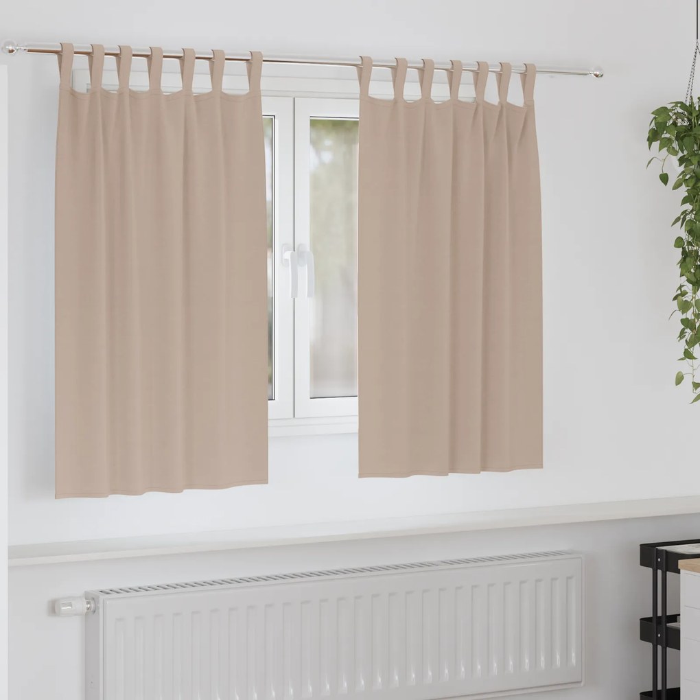 vidaXL Κουρτίνες συσκότισης 2 pcs Taupe 140 x 140 cm Πολυεστέρας