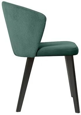 Καρέκλα Boston 369, Μαύρο, Πράσινο, 79x48x55cm, 14 kg, Ταπισερί, Ξύλινα, Φυσικό ξύλο καπλαμά | Epipla1.gr