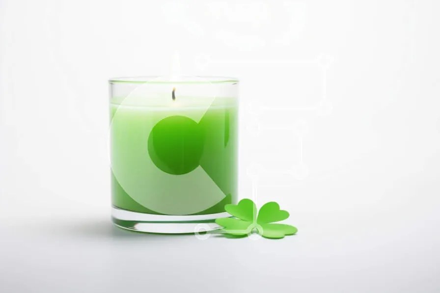 Intra Συλλεκτικό Ξύλινο Παζλ Plywood 4mm - Κερί του Αγίου Πατρικίου με φύλλα τριφυλλιού Σε Ξύλινο Κουτί - Διαστάσεις: 10x10 cm – 25 κομμάτια