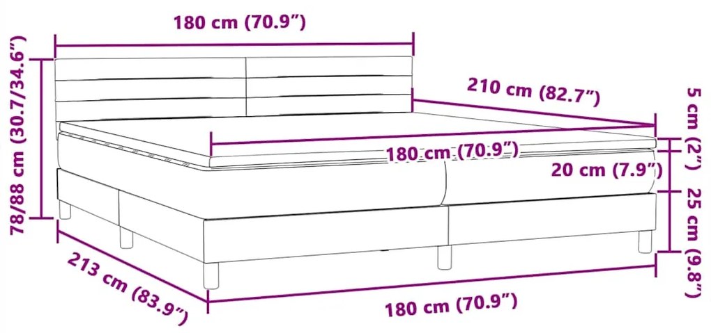 ΚΡΕΒΑΤΙ BOXSPRING ΜΕ ΣΤΡΩΜΑ ΣΚΟΥΡΟ ΜΠΛΕ 180X210 ΕΚ. ΒΕΛΟΥΔΙΝΟ 3316321