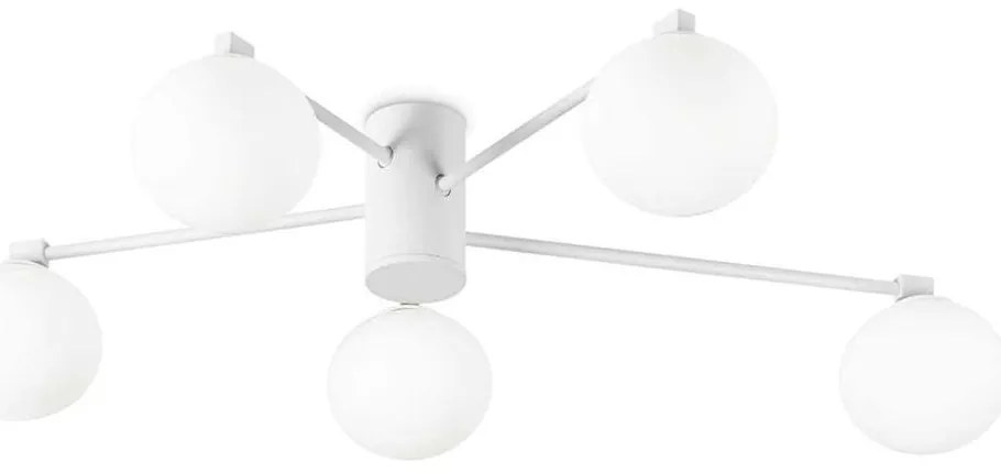 Φωτιστικό Οροφής - Πλαφονιέρα Hermes 316680 Φ90x20cm 5xG9 28W White Ideal Lux