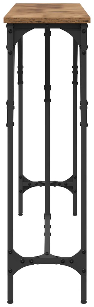 vidaXL Τραπέζι Κονσόλας Παλιό Ξύλο 140x23x75 εκ. Κατασκευασμένο Ξύλο