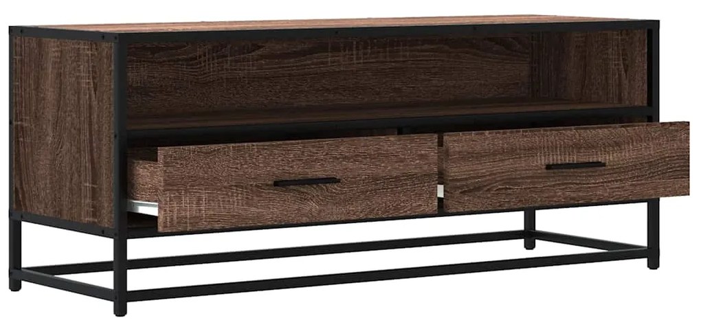 vidaXL Ντουλάπι τηλεόρασης καφέ δρυς 100x34,5x40 cm