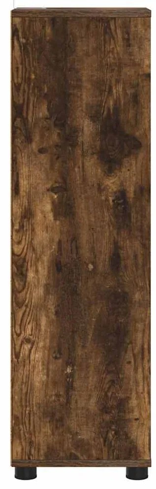 vidaXL Ντουλάπι Μπάνιου με συρτάρι Καπνιστό Δρύς 30,5 x 30 x 101 εκ