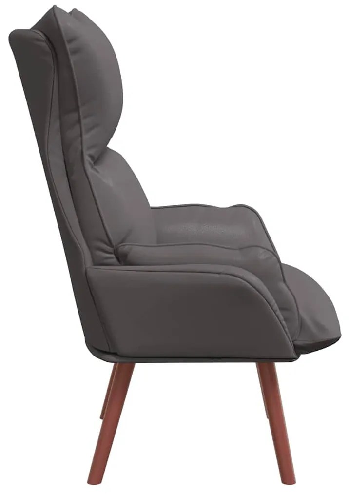 vidaXL Χαλαρωτική Πολυθρόνα Γκρι 69 x 74 x 93 εκ. Τεχνητό δέρμα