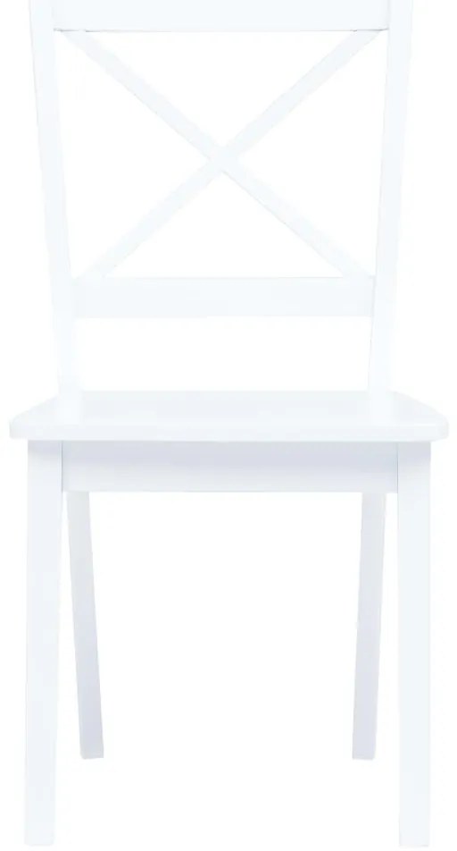 vidaXL Καρέκλες Τραπεζαρίας 6 τεμ. Λευκές Μασίφ Ξύλο Καουτσουκόδεντρου