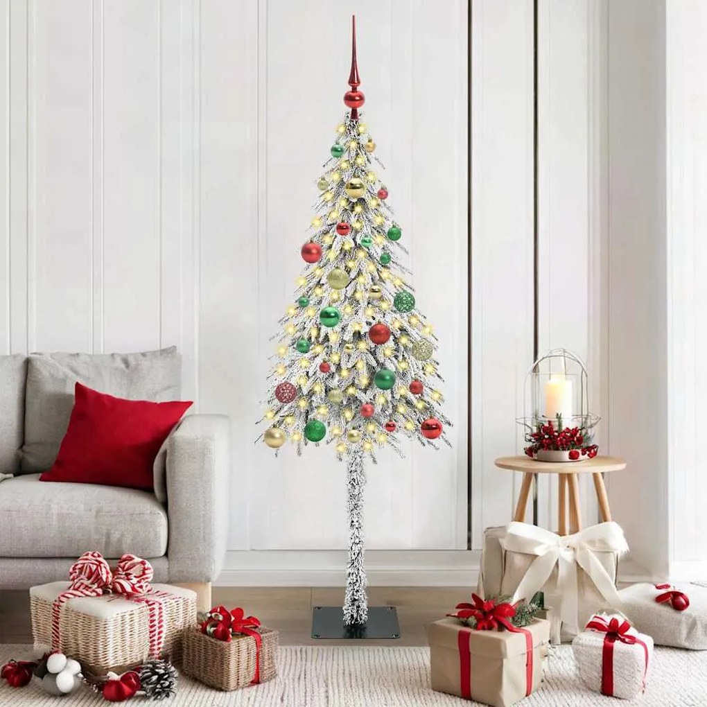 vidaXL Χριστουγεννιάτικο Δέντρο με 150 LED Λευκό 150 cm ΠΕ και Ατσάλι