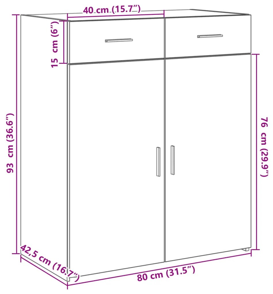 ΝΤΟΥΛΑΠΙ ΓΚΡΙ SONOMA 80X42,5X93 ΕΚ. ΑΠΟ ΕΠΕΞΕΡΓΑΣΜΕΝΟ ΞΥΛΟ 3281474