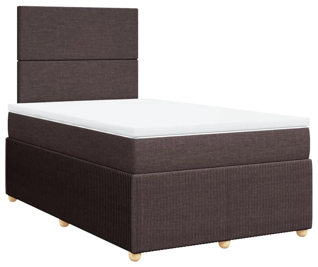 ΚΡΕΒΑΤΙ BOXSPRING ΜΕ ΣΤΡΩΜΑ ΣΚΟΥΡΟ ΚΑΦΕ 120X190 ΕΚ ΥΦΑΣΜΑΤΙΝΟ 3291991