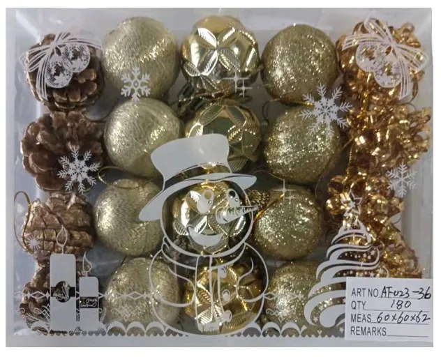 Σετ Χριστουγεννιάτικες μπάλες - 4cm - 20pcs - 023360-023360