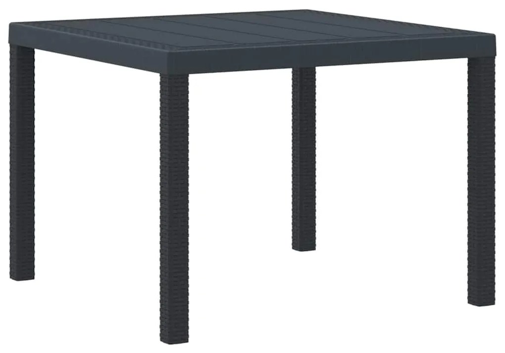 vidaXL Σέτ φαγητού για κήπο 3 pcs Ανθρακί Rattan Polt