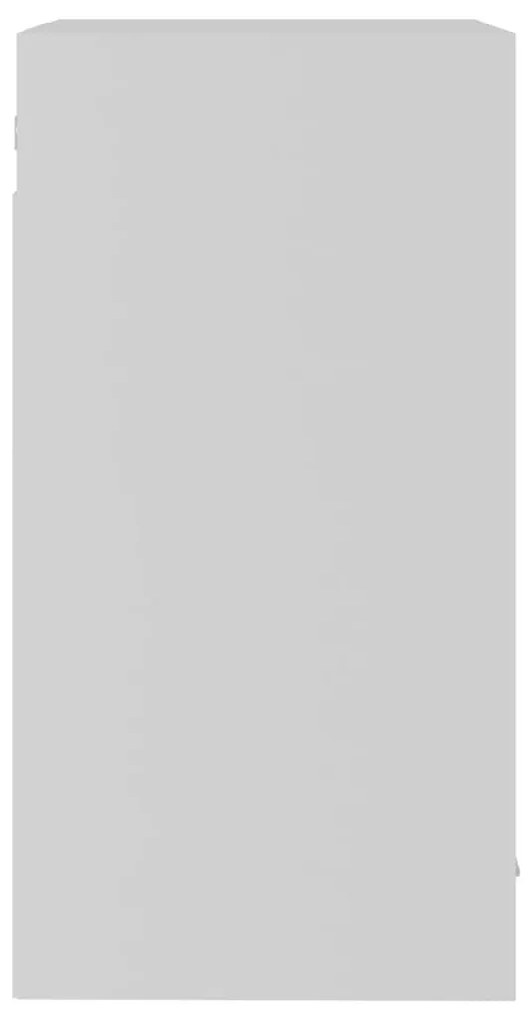 Ντουλάπι Κρεμαστό με Τζάμι Λευκό 40x31x60 εκ. από Επεξ. Ξύλο - Λευκό