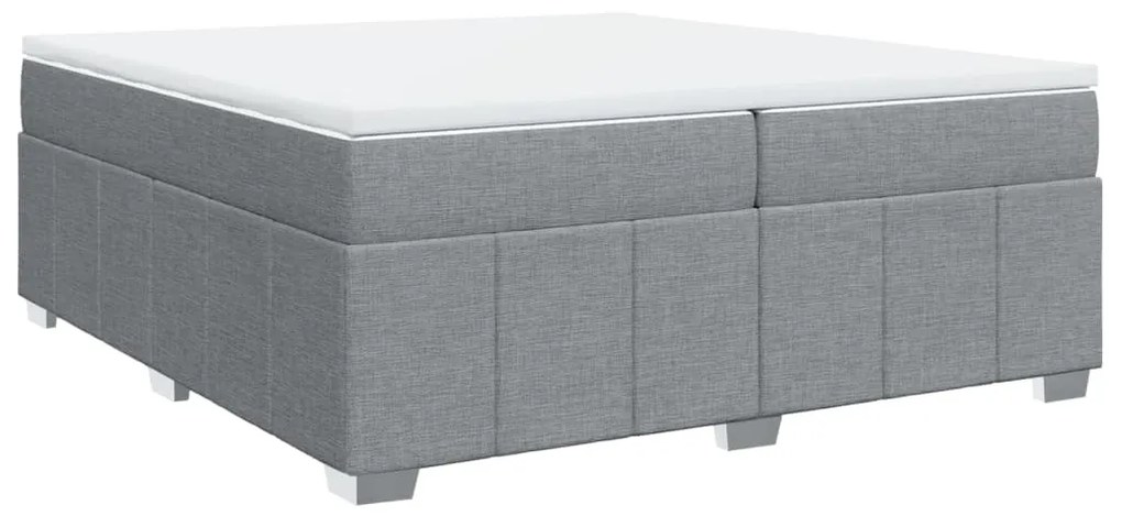 ΚΡΕΒΑΤΙ BOXSPRING ΜΕ ΣΤΡΩΜΑ ΑΝΟΙΧΤΟ ΓΚΡΙ 200X200 ΕΚ. ΥΦΑΣΜΑΤΙΝΟ 3285498