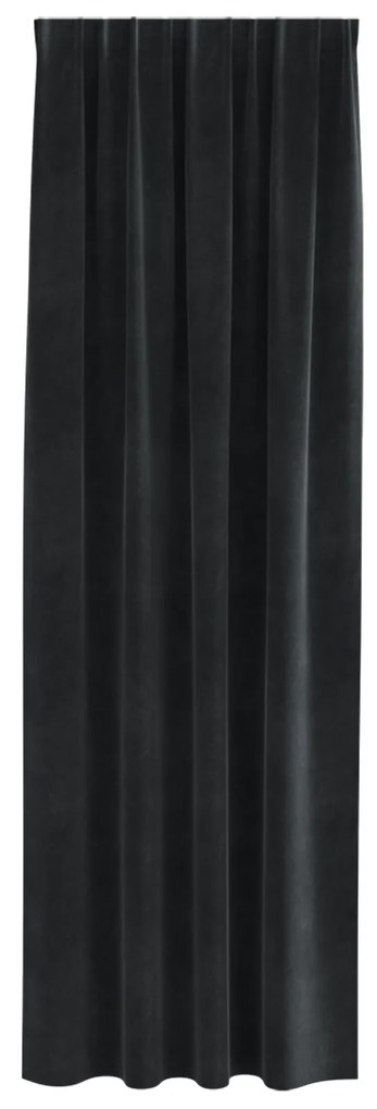 vidaXL Κουρτίνες με κουρτίνες 2 pcs Μαύρο 140 x 245 cm Βελούδο