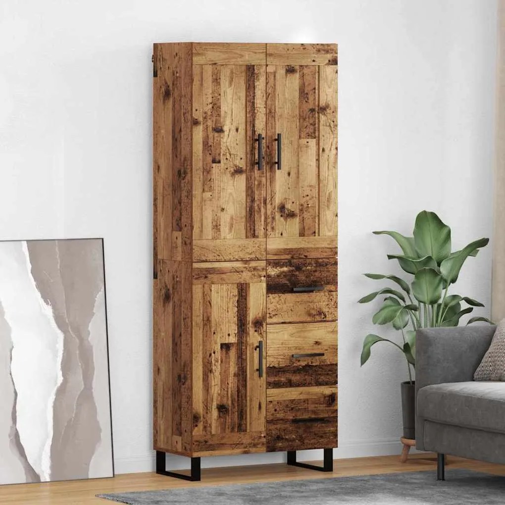 Highboard Παλιό ξύλο 69,5 x 34 x 180 εκ. Επεξεργασμένο ξύλο