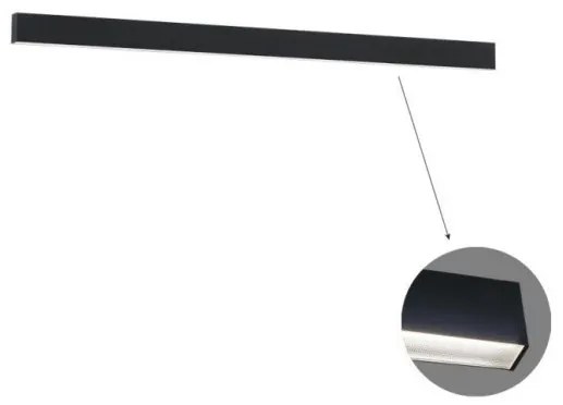 Γραμμικό Οροφής L1420 3000K Μαύρο Microprismatic Ciba 3916-01142-3-B-M-N Viokef-3916-01142-3-B-M-N-Μαύρο 3916-01142-3-B-M-N