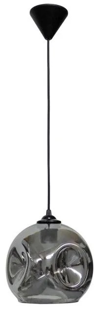 Κρεμαστό Φωτιστικό Οροφής 1xE27 Γυαλί Pop Heronia Lighting 02-0404 Φιμέ/Smoke