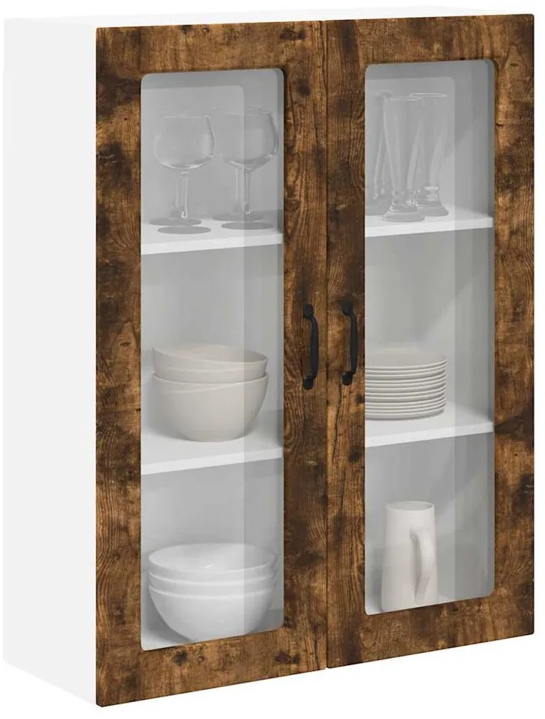 vidaXL Κρεμαστό ντουλάπι κουζίνας Καπνιστό Δρύς 80 x 31 x 100 εκ.