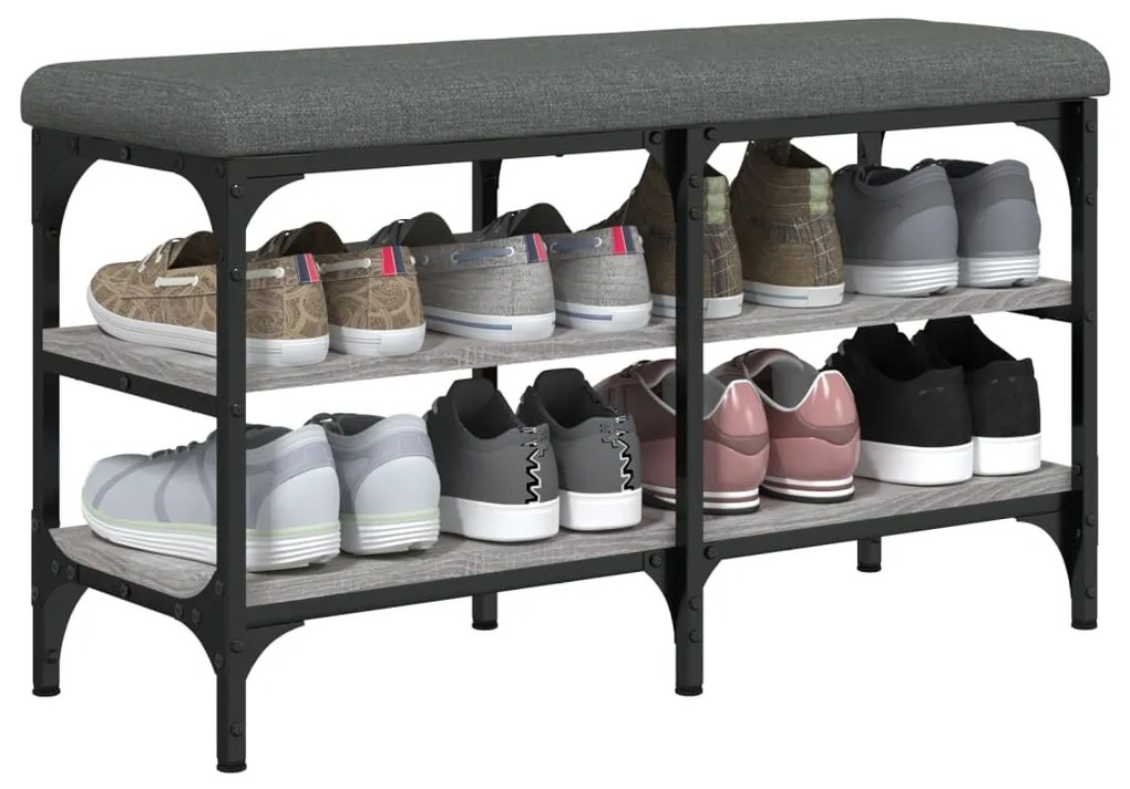 vidaXL Παπουτσοθήκη Γκρι Sonoma 82x32x47 εκ. από Επεξεργασμένο Ξύλο