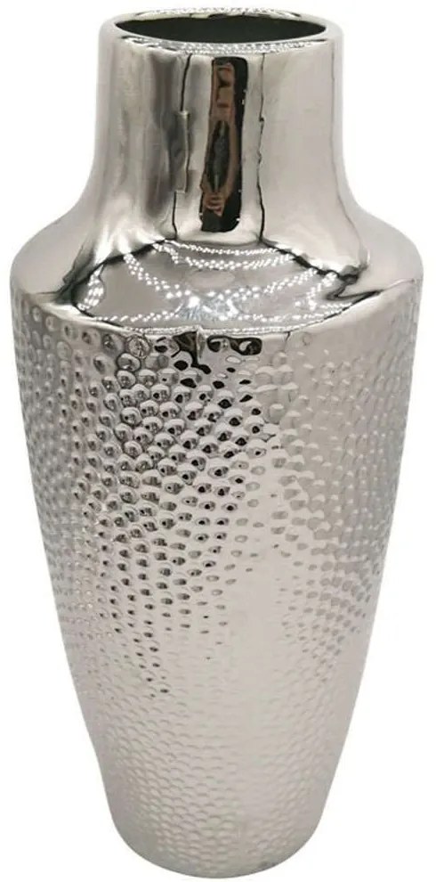 Βάζο Σφυρήλατο 15-00-23726 16,3x43,5cm Silver Marhome Ceramic