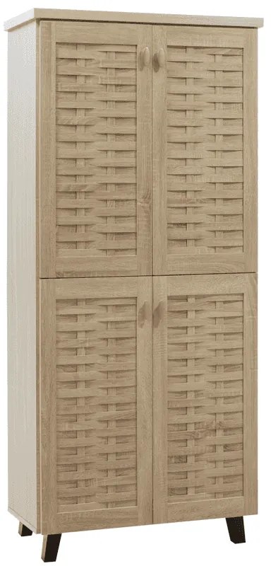 Παπουτσοθήκη-Ντουλάπα Mantam 24 Ζεύγων Sonoma 78X40X170,5Cm 049-000007 Μελαμίνη