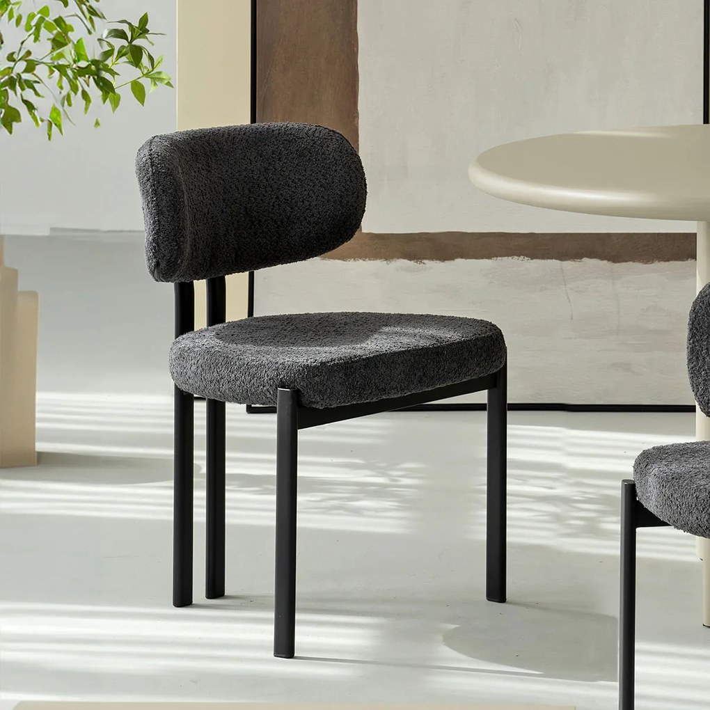 Καρέκλα Τραπεζαρίας (56x56x82) Spitishop Stefan Dark Grey/Black