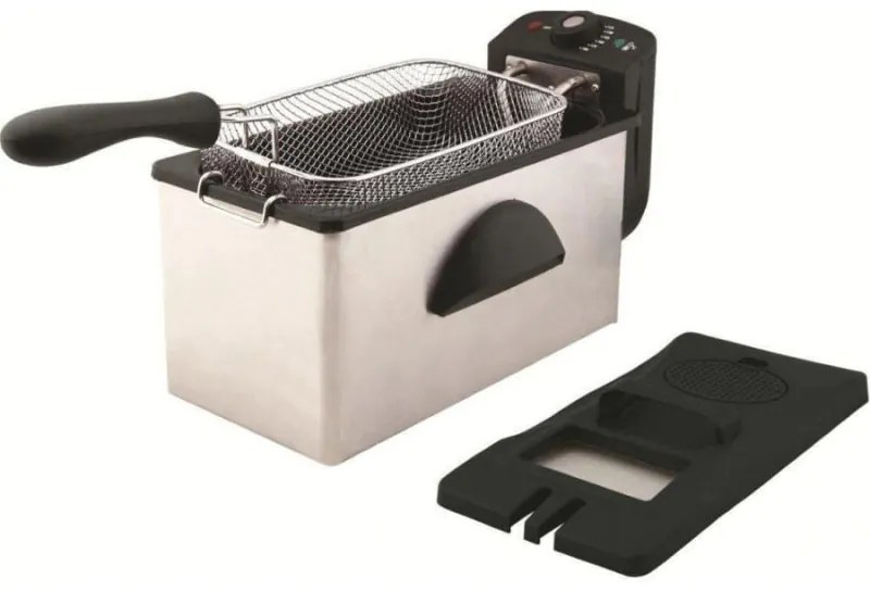 Χωρίς συσκευασία: Fryer Electra EDF-2020SS, 2 λίτρα, 2000W, Εμαγιέ δοχείο, Ρυθμιζόμενος θερμοστάτης, Ανοξείδωτο ατσάλι