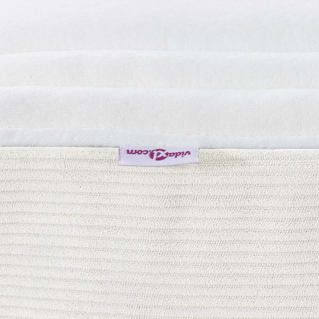 vidaXL Στρώμα Κρεβατιού με στρώμα Κρεμ 100 x 200 cm ύφασμα