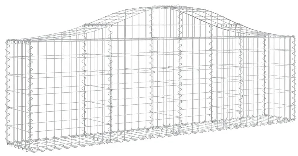 vidaXL Συρματοκιβώτια Τοξωτά 3 τεμ. 200x30x60/80 εκ. Γαλβαν. Ατσάλι