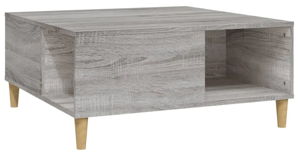 vidaXL Τραπεζάκι Σαλονιού Γκρι Sonoma 80x80x36,5εκ. Επεξεργασμένο Ξύλο