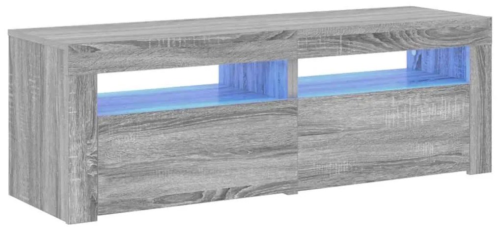 vidaXL Έπιπλο Τηλεόρασης με LED Γκρι Sonoma 120x35x40 εκ.