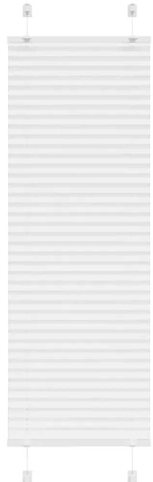 vidaXL Πλισέ περσίδα Λευκό 45x150 cm Πλάτος υφάσματος 44,4 cm