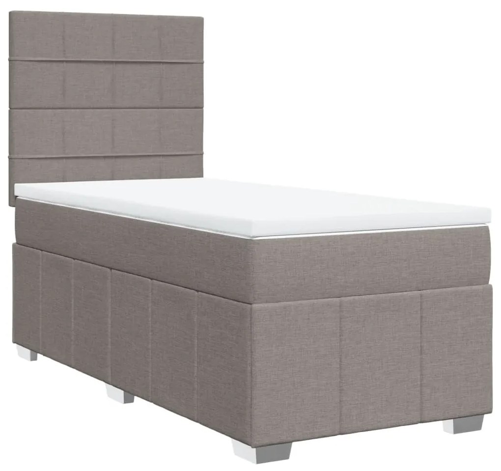 ΚΡΕΒΑΤΙ BOXSPRING ΜΕ ΣΤΡΩΜΑ TAUPE 100 X 200 ΕΚ. ΥΦΑΣΜΑΤΙΝΟ 3291583