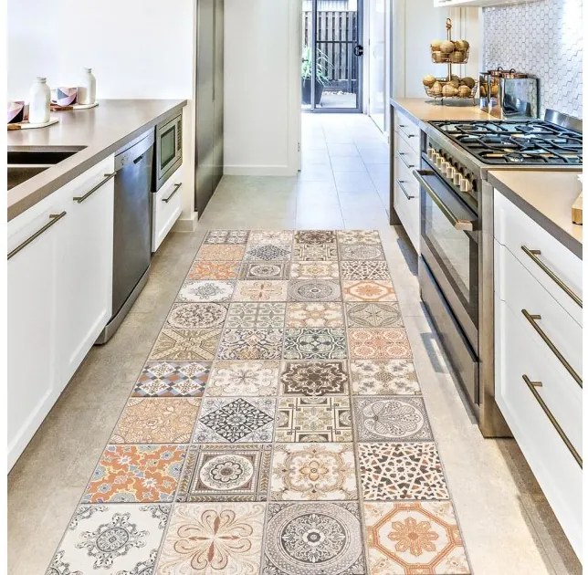 Διάδρομος Βινυλίου Persian Tiles - L 83126 Ango-83126-Καφέ 83126