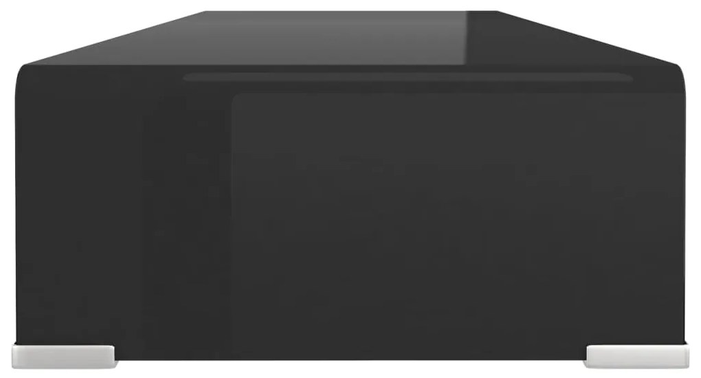 vidaXL Βάση Τηλεόρασης/Οθόνης Μαύρη 80 x 30 x 13 εκ. Γυάλινη