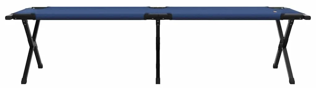vidaXL Αναδιπλούμενο Κρεβάτι Κάμπινγκ 2 pcs Μπλε 193 x 69 x 45 εκ.