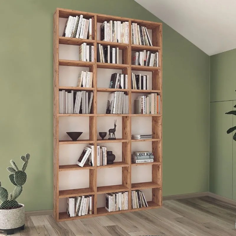 Megapap Βιβλιοθήκη Fyodor Μελαμίνης Pine Oak