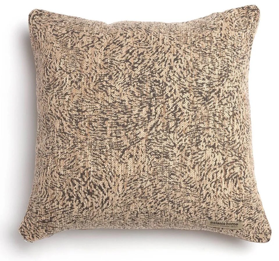 Μαξιλαροθήκη Διακοσμητική Parnassos Classic Beige-Choco Aslanis Home 45X45 Cotton,Chenille