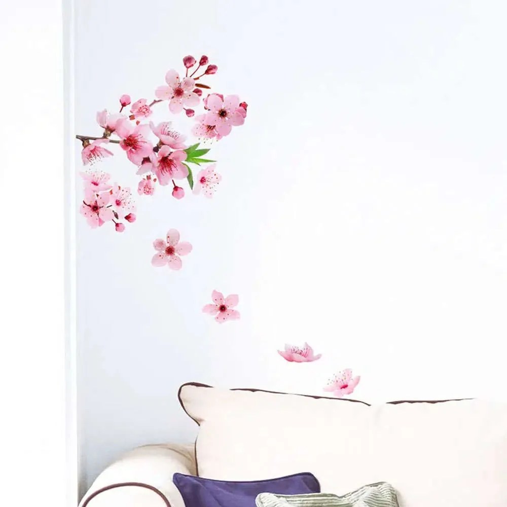 Αυτοκόλλητα Τοίχου Βινυλίου Cherry Blossom 72x58cm Pink Ango Vinyl