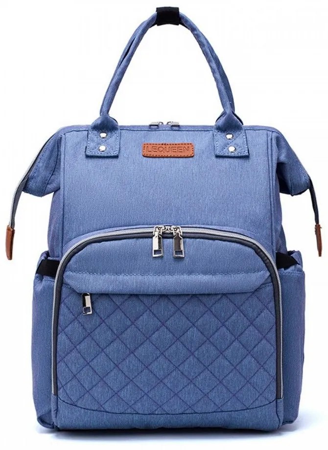Τσάντα Μωρού Πλάτης Καπιτονέ B-562 38x30x20 Light Blue Lequeen Ύφασμα