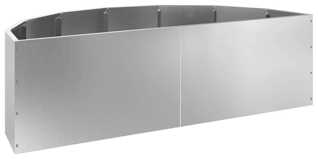 vidaXL Γλάστρα Ασημί 120 x 60 x 35 cm Επικαλυμμένος Χάλυβας